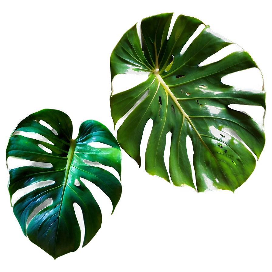 Monstera Leaf In Natural Light Png Cte