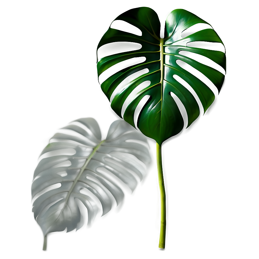 Monstera Leaf With Shadow Png 18