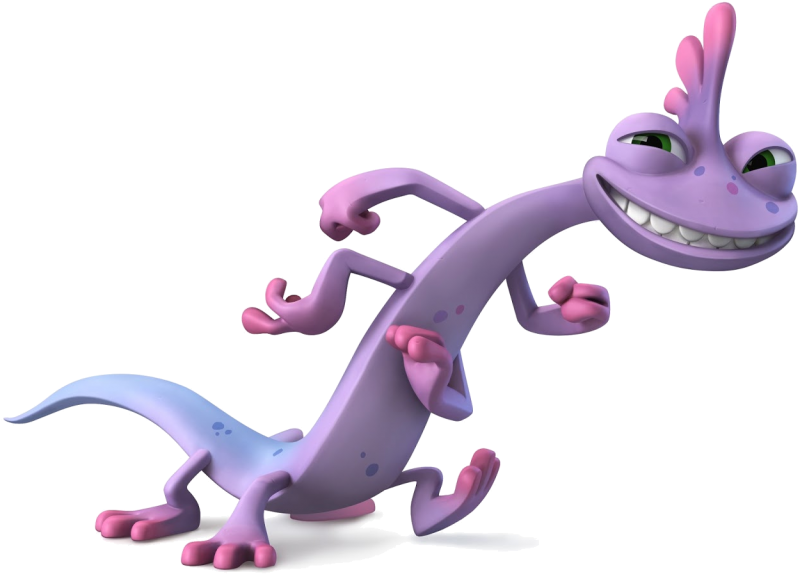 Monsters Inc Purple Character Striding