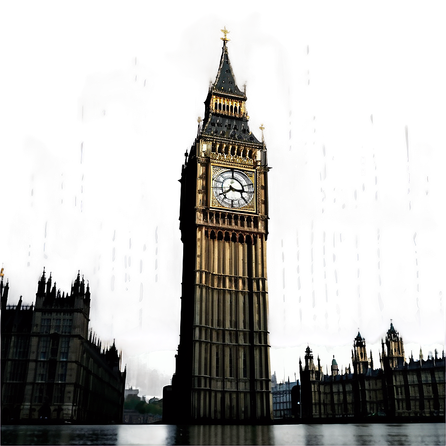 Moody Big Ben In Rain Png 40