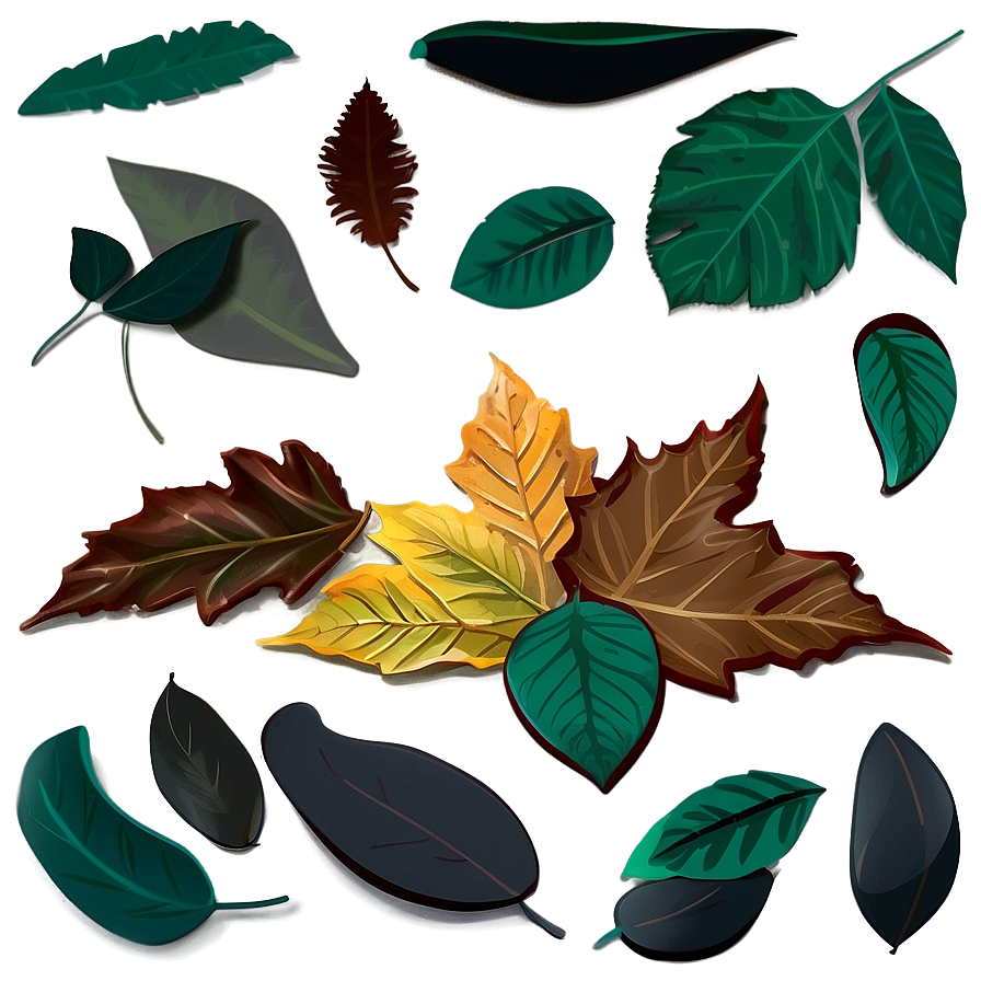 Moody Fallen Leaves Scene Png 06292024