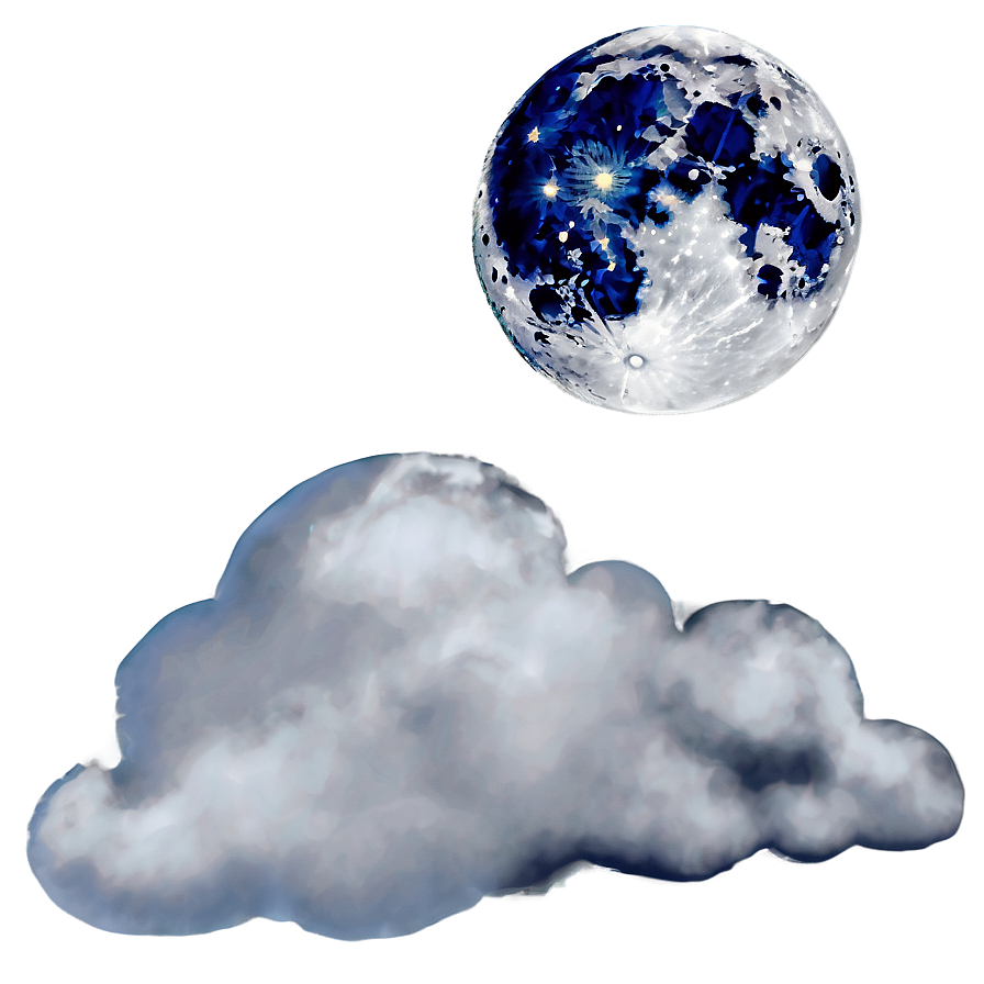 Moon And Cloud Clipart Png Jce