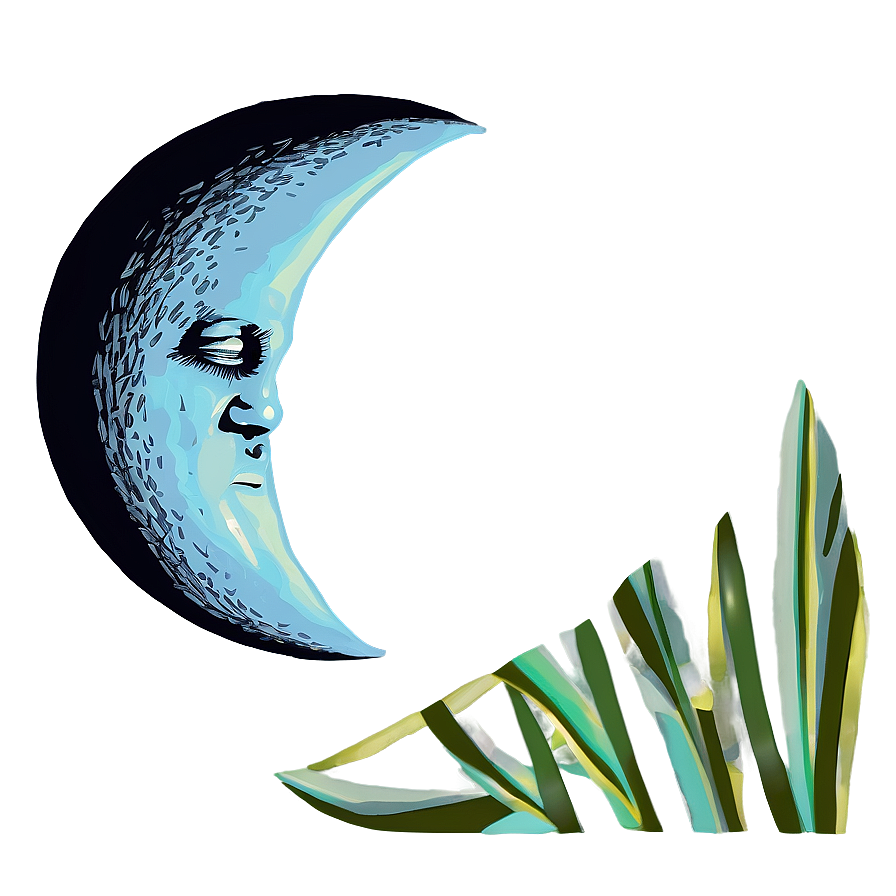 Moon And Night Landscape Transparent Png Lna52