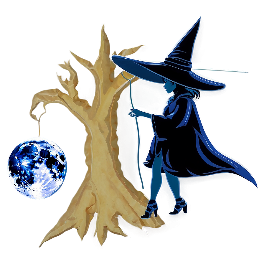 Moon And Witch Transparent Png 05252024