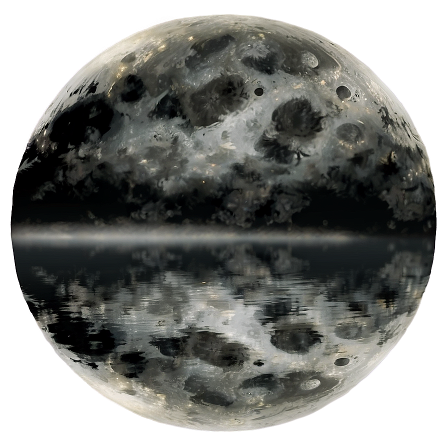 Moon Reflection Transparent Png 05252024