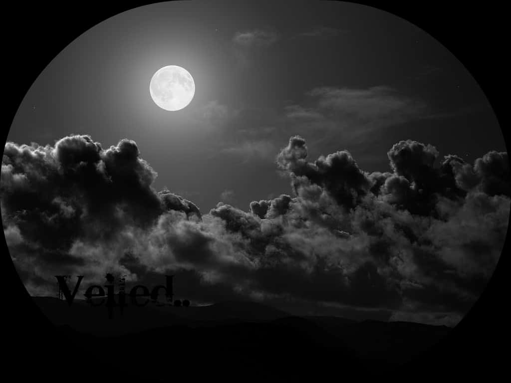 Moonlit Cloudscape Night Sky