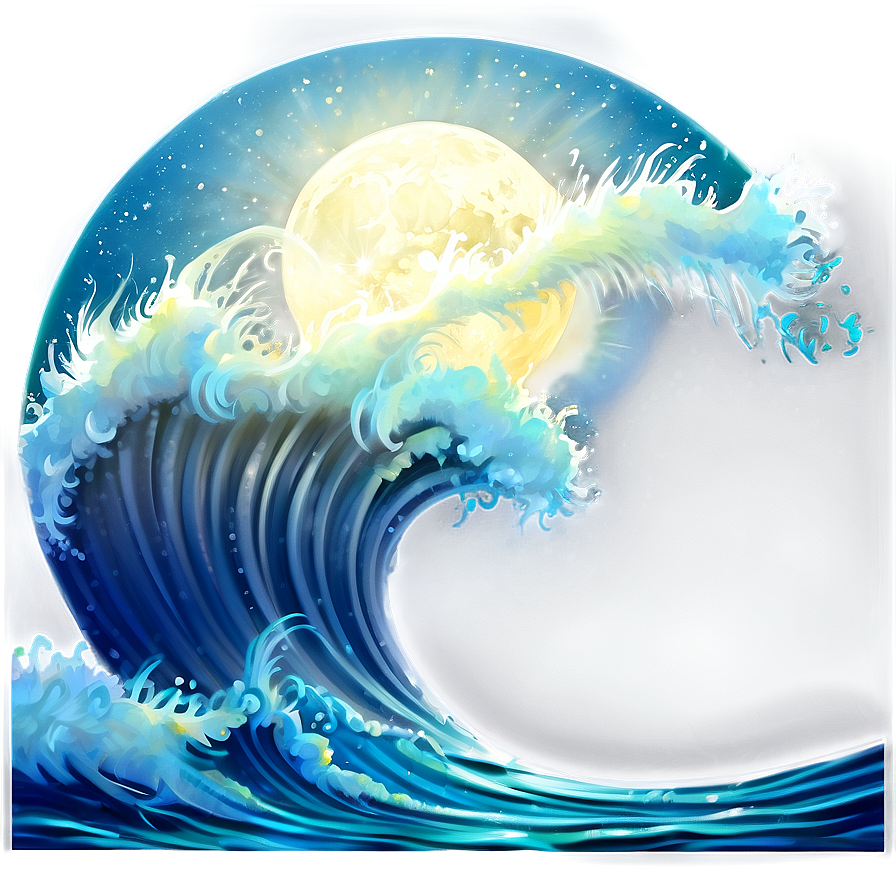 Moonlit Ocean Wave Png 95