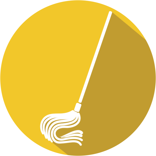 Mop Icon Yellow Background