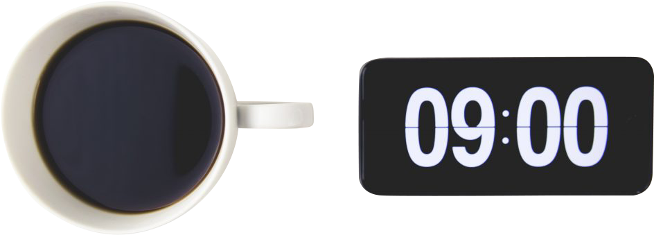 Morning Coffee With Phone - Circle, HD Png Download PNG with transparent background