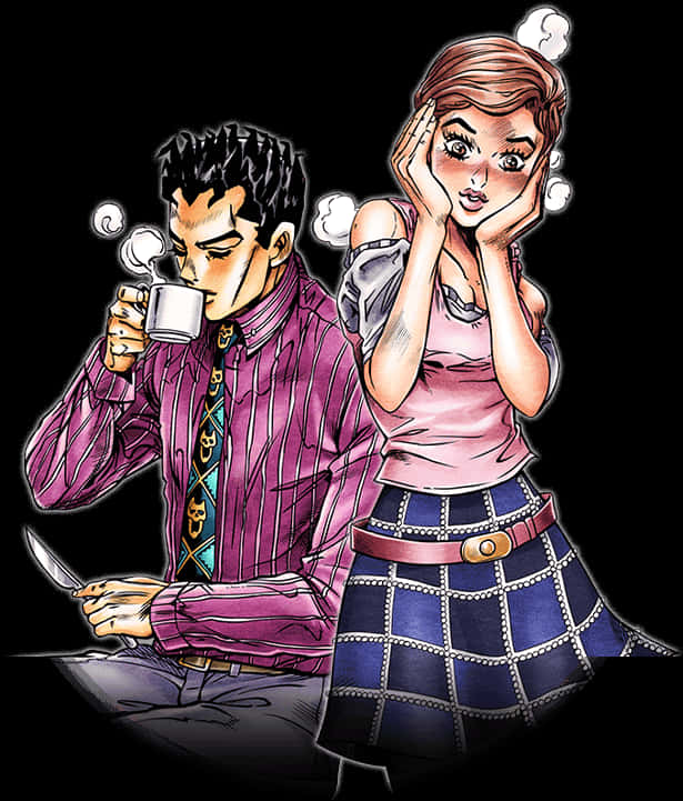 Unit Kosaku And Shinobu - Cartoon, HD Png Download PNG with transparent background