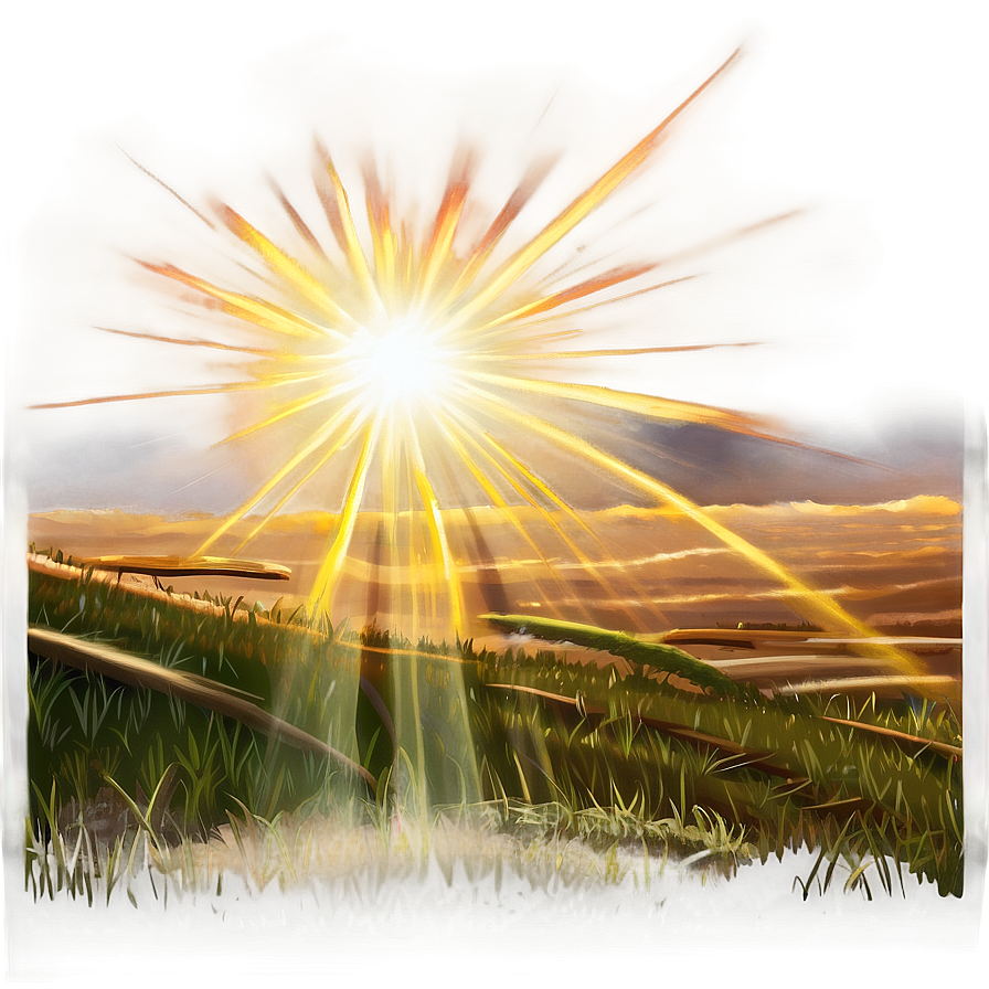 Morning Sun Rays PNG whn PNG with transparent background
