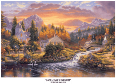 Morning Sunlight Painting PNG with transparent background