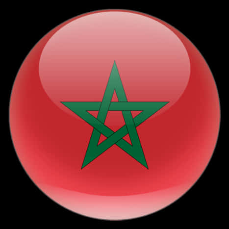 Moroccan_ Flag_ Glossy_ Button