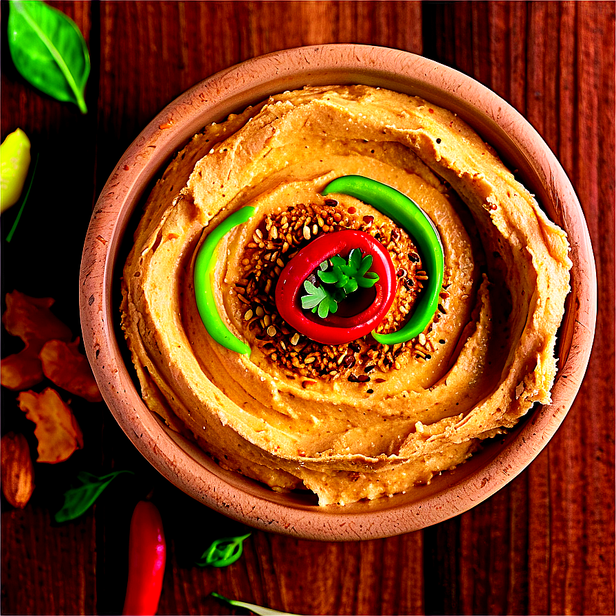 Moroccan Hummus with Ras El Hanout PNG 06252024 896x896 PNG image with a transparent background, free high-resolution download