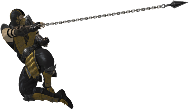 Mortal Kombat Scorpion Png Free Download - Scorpion Spear Mortal Kombat, Transparent Png PNG with transparent background