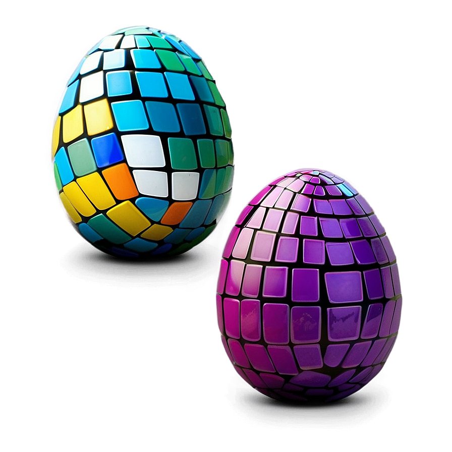 Mosaic Easter Eggs Png 06252024