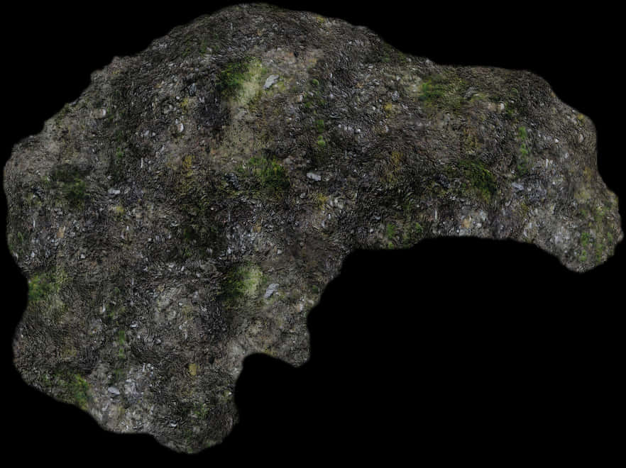 Mossy Rock Texture PNG with transparent background