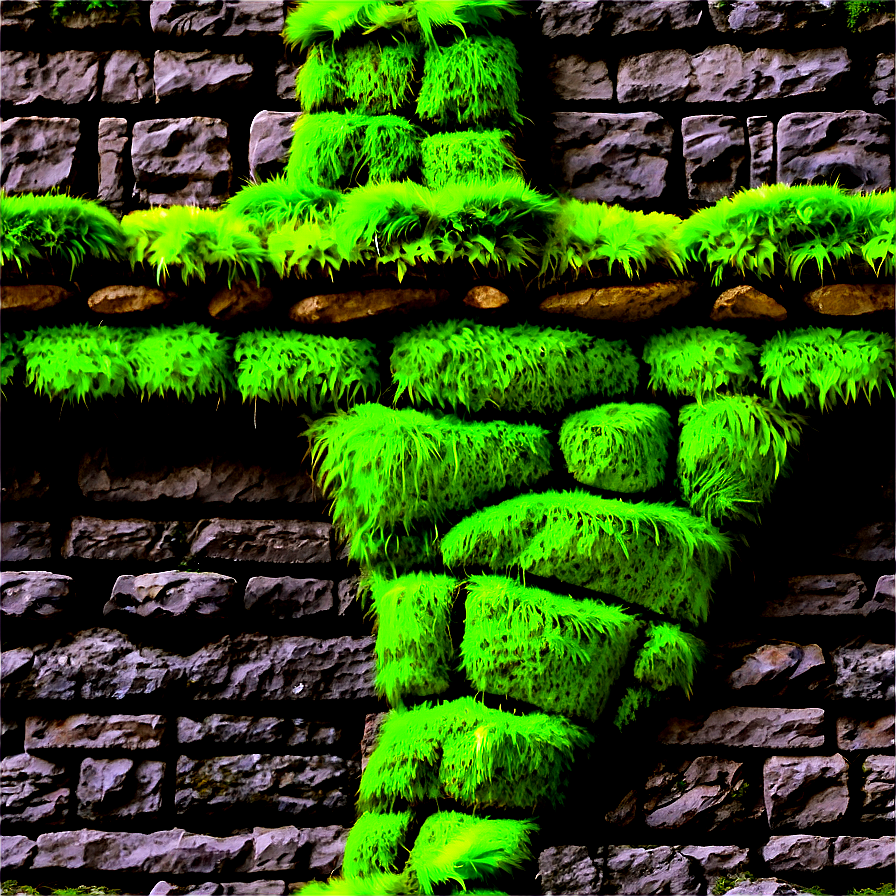 Mossy Stone Wall Png 05212024