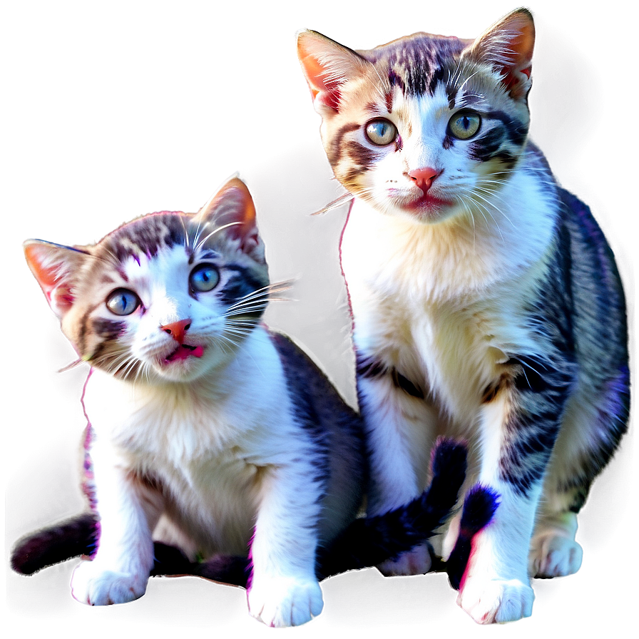 Mother Cat And Kittens Png A