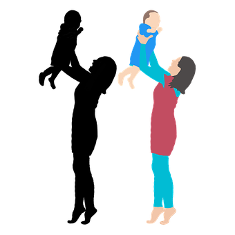 Mother Child Bonding Moment PNG with transparent background