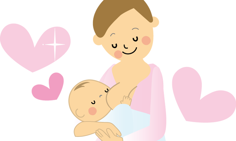 Mother Child Breastfeeding Illustration