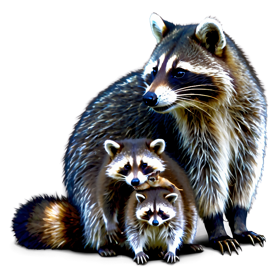 Mother Raccoon And Baby Png Fju44