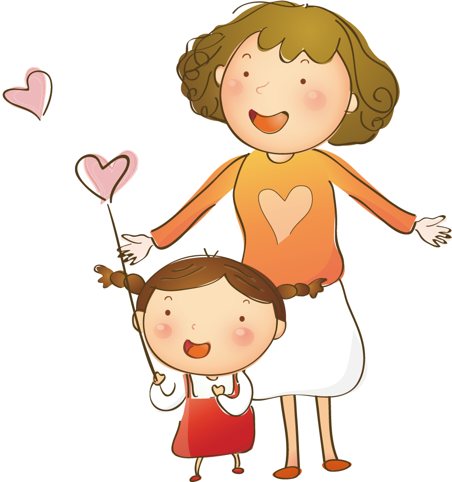 Psd Happy Mother Day Cartoon Png, Transparent Png PNG with transparent background