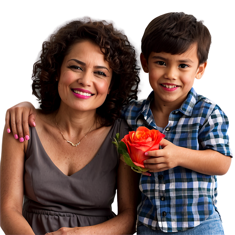 Mothers Day Family Portrait PNG 05212024 PNG with transparent background