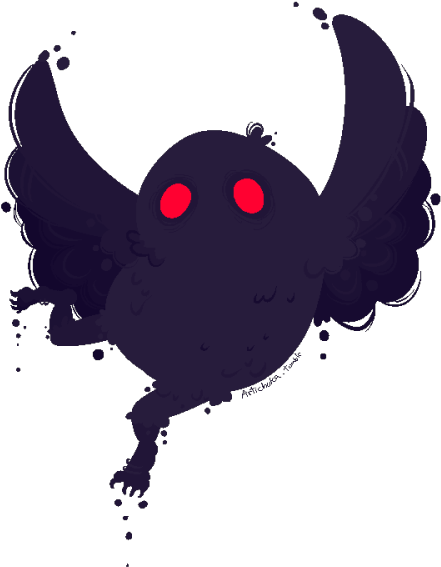 Mothman Cartoon Red Eyes