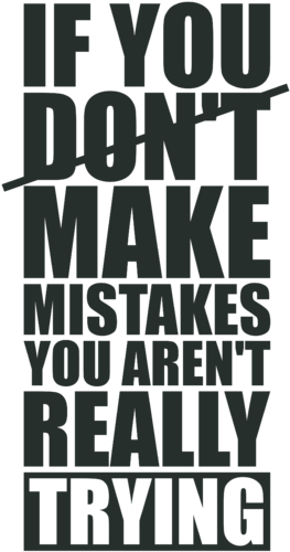 Motivational Mistakes Quote PNG with transparent background