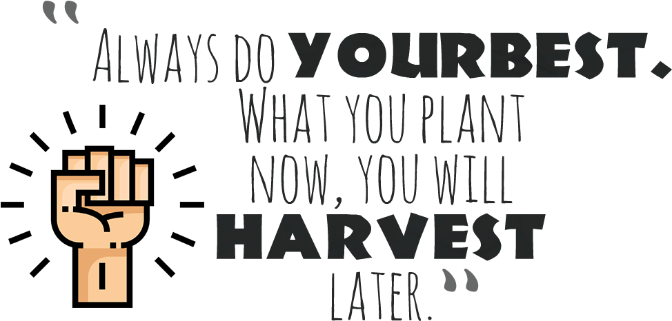 Motivational Quote Do Your Best PNG with transparent background