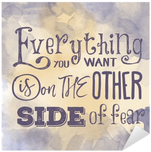Motivational Quote Overcoming Fear PNG with transparent background