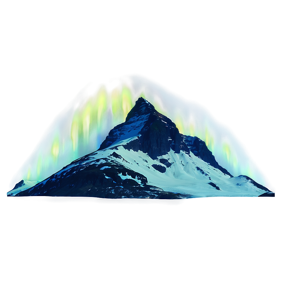 Mountain And Aurora Borealis Png Chf