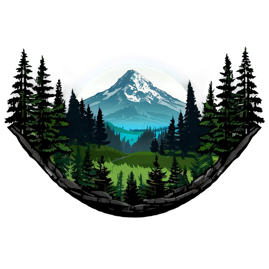 Mountain and Forest PNG 50 PNG with transparent background