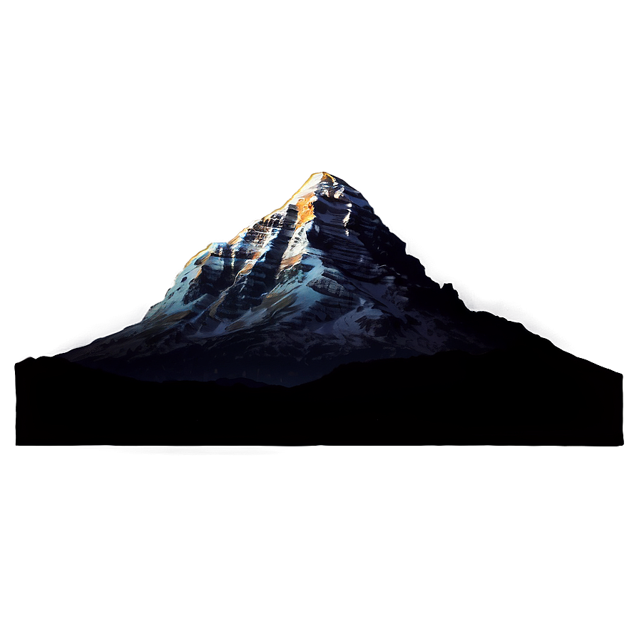 Mountain at Night PNG 05032024 PNG with transparent background