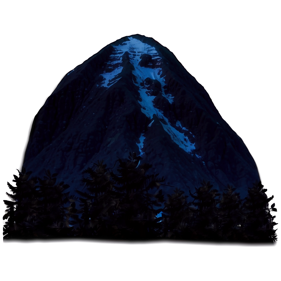 Mountain at Night PNG 5 PNG with transparent background