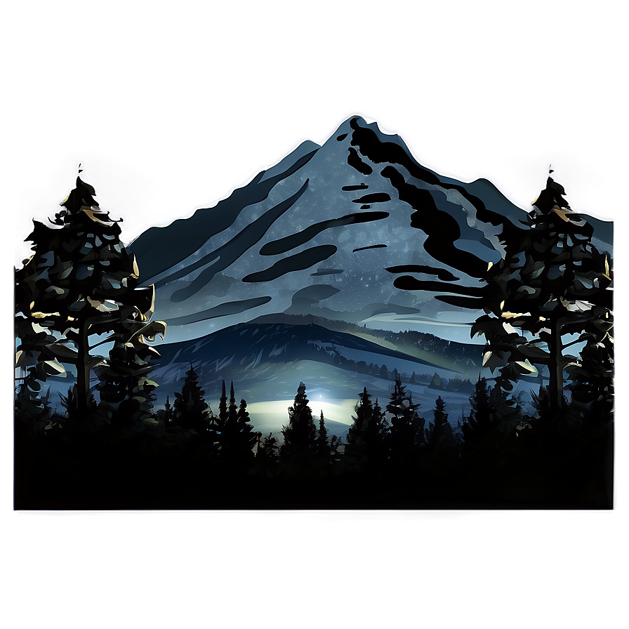 Mountain at Night PNG 51 PNG with transparent background