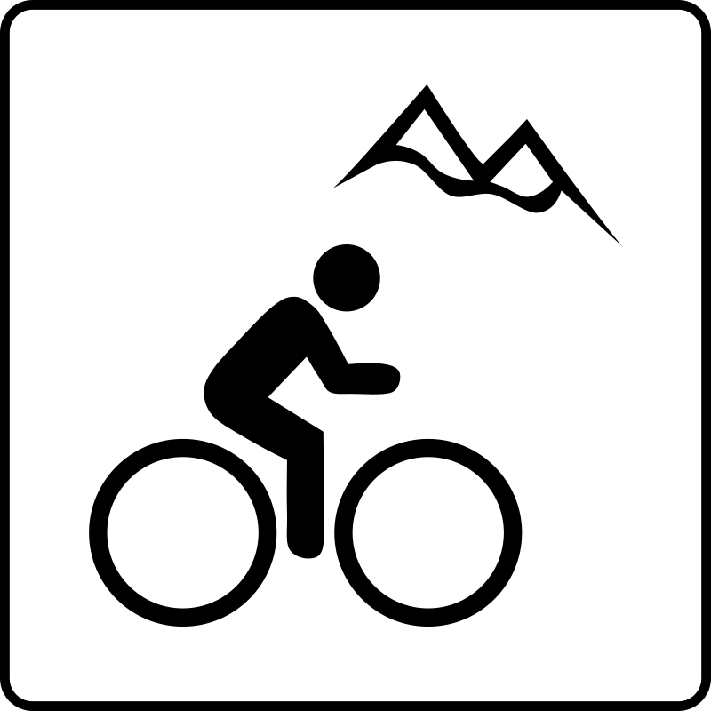 Mountain Biking Icon PNG with transparent background