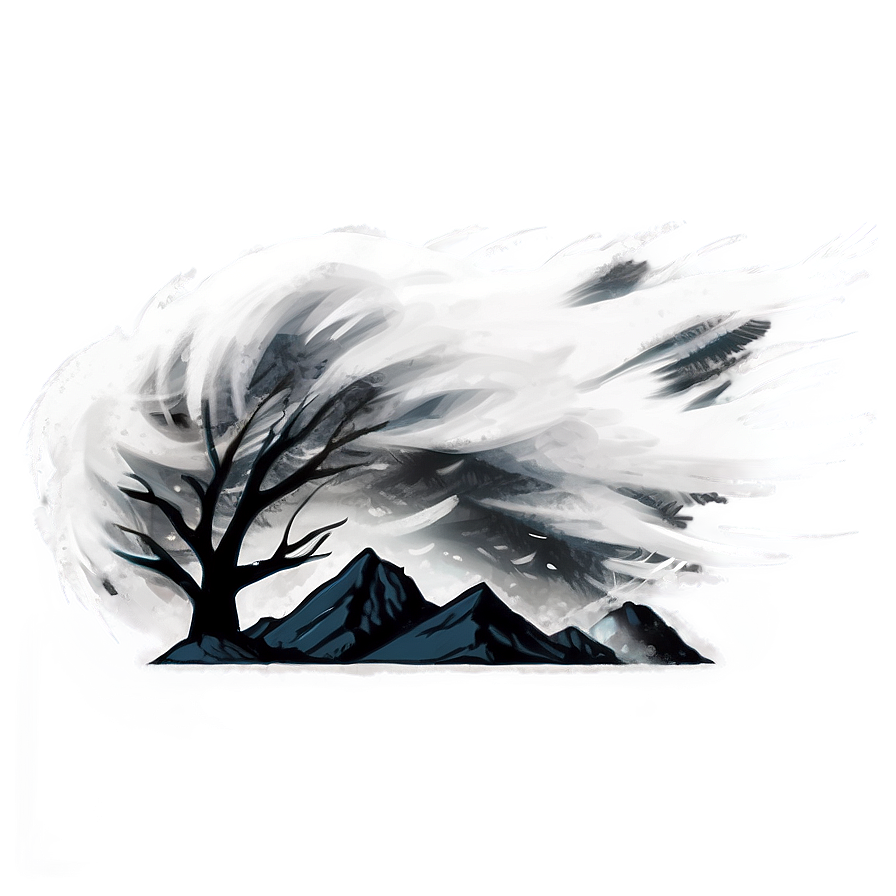 Mountain Blizzard Wind PNG bcu44 PNG with transparent background