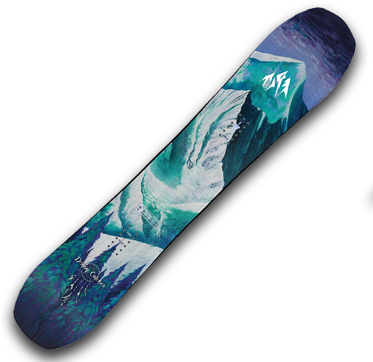 Mountain Design Snowboard PNG with transparent background