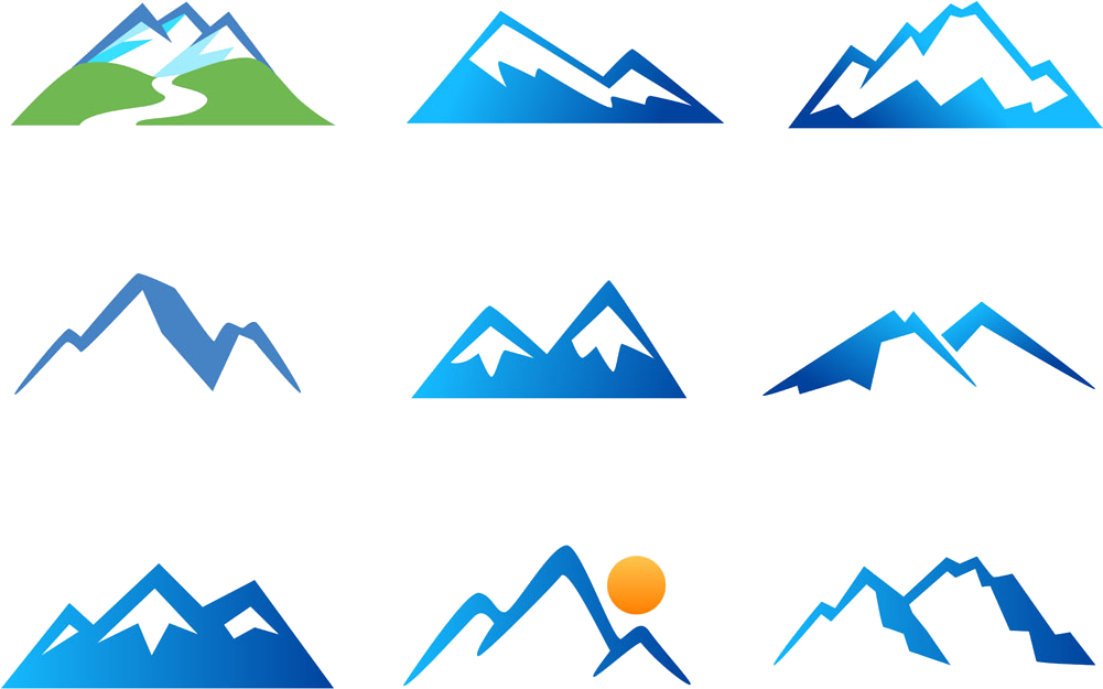 Mountain, Stock Photography, Mountain Range, Blue, - Mountain Icon Png Blue, Transparent Png PNG with transparent background