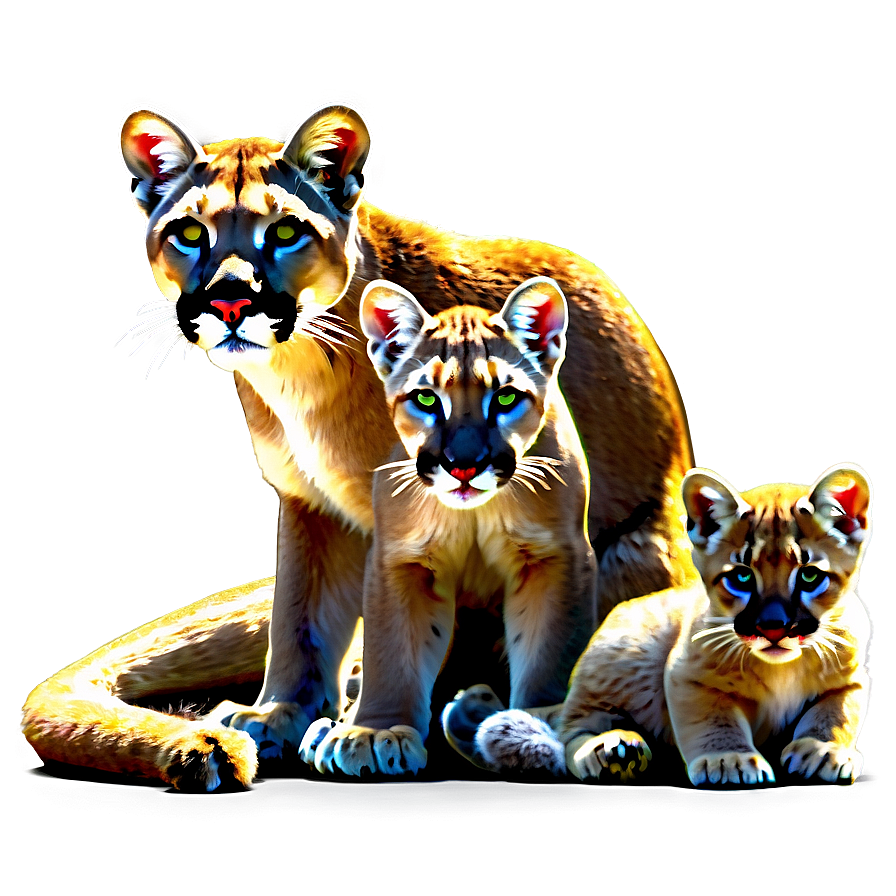 Mountain Lion Family Png 29