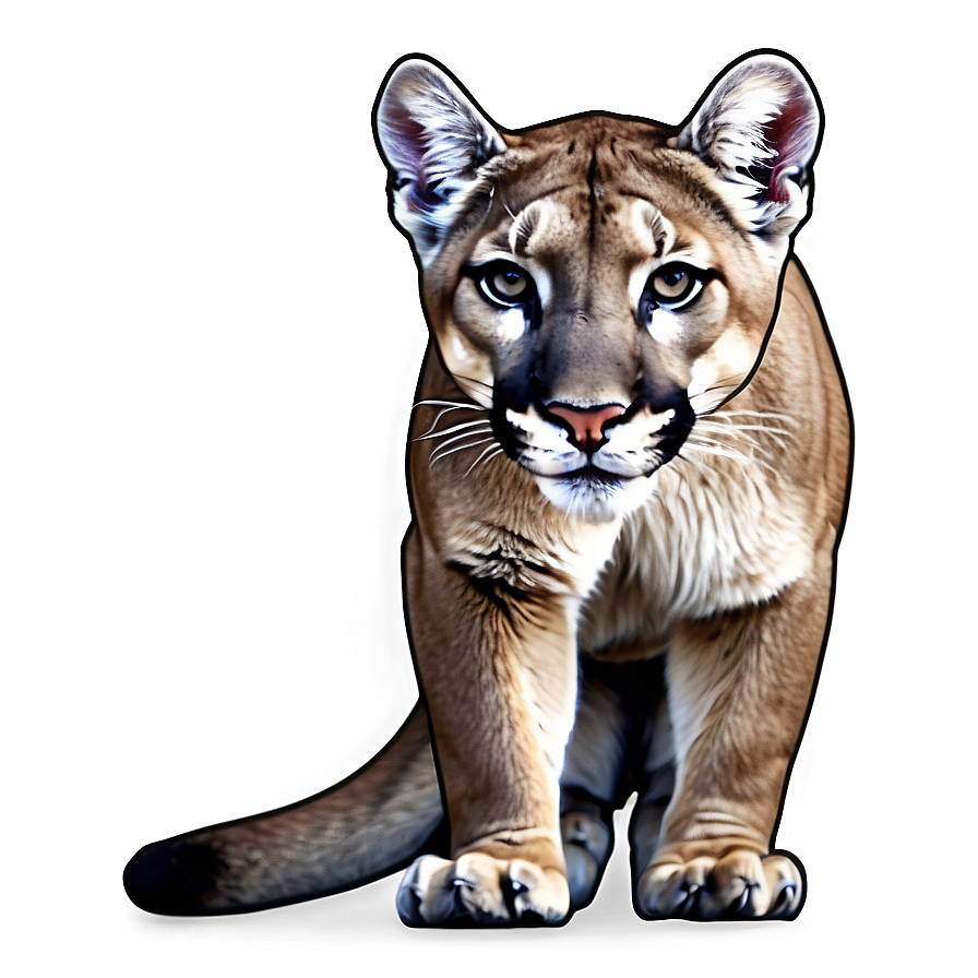 Mountain Lion Sketch Png Geb9