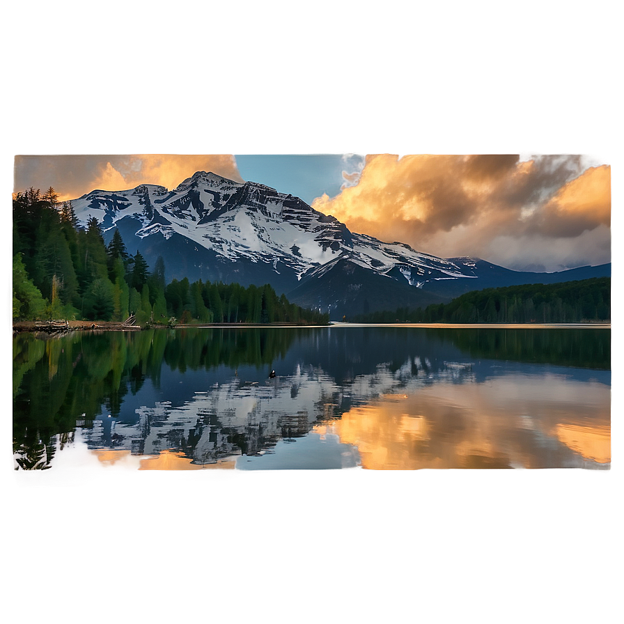 Mountain Reflection Lake Png Gjh