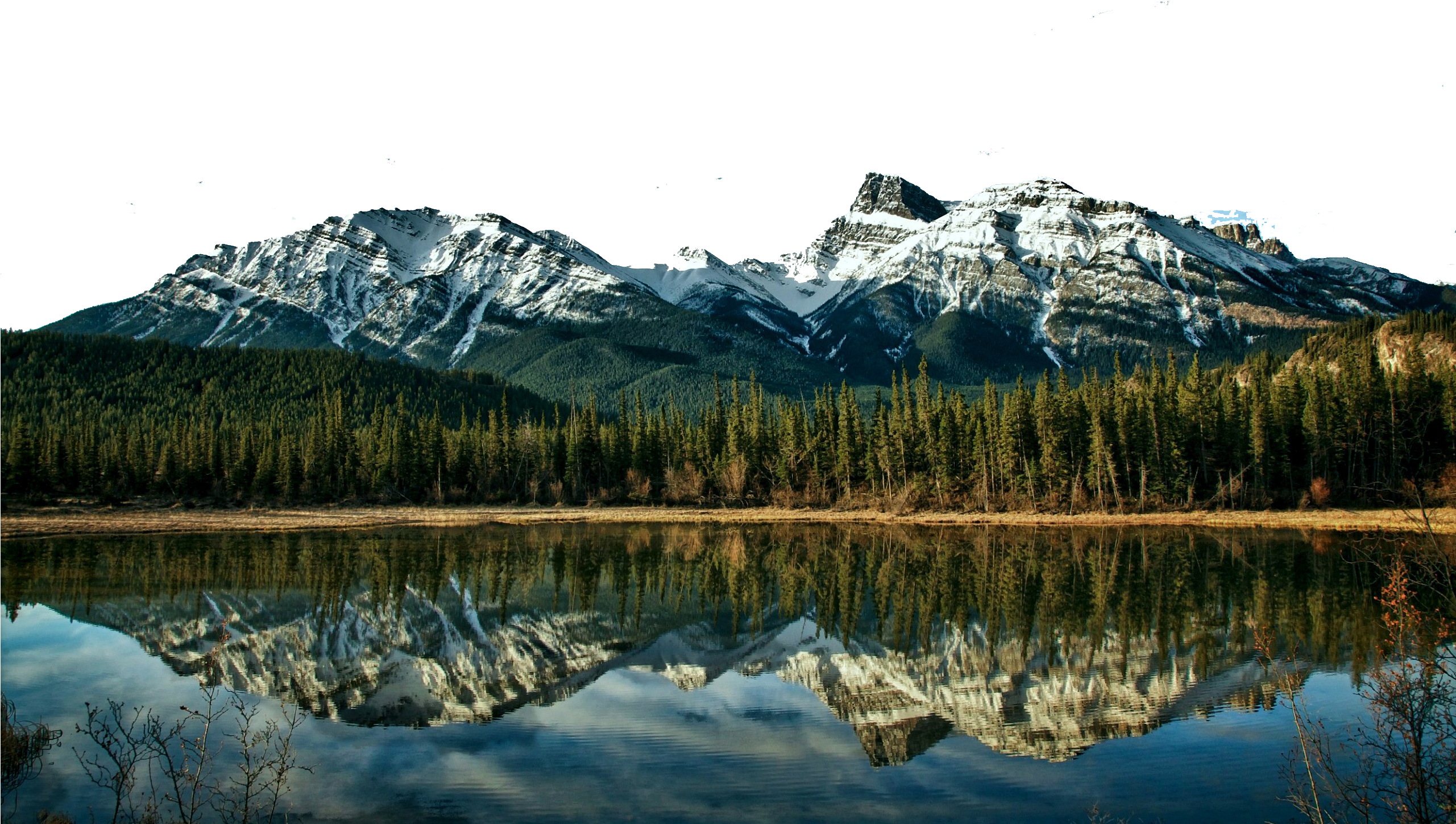 Mountain_ Reflection_ Lake_ Scenery PNG with transparent background