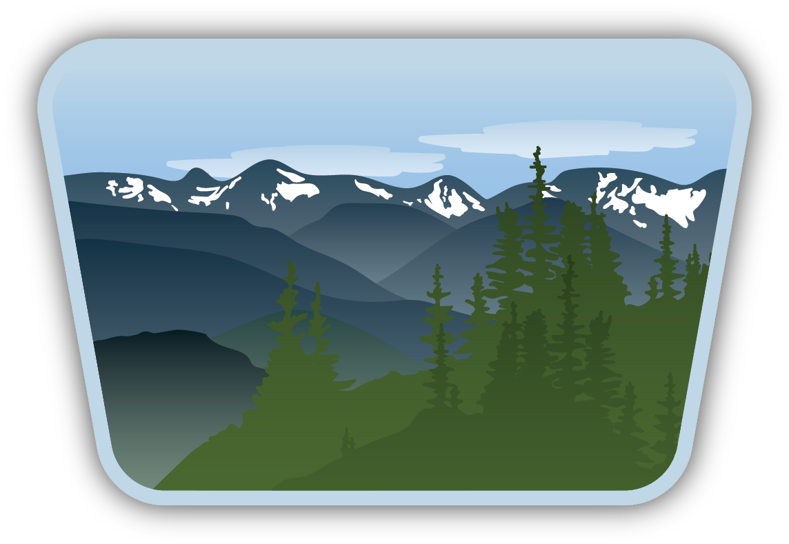 Mountain Summit View Vector Illustration