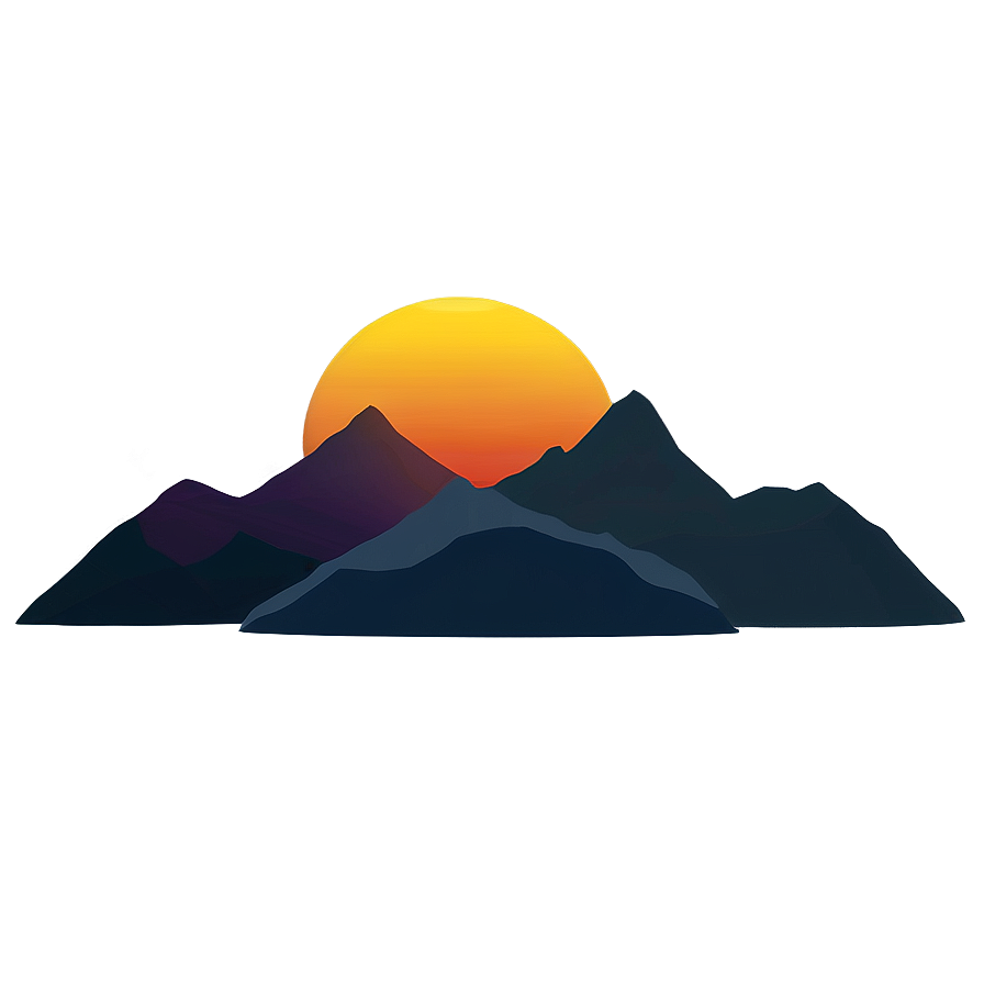 Mountain Sunrise PNG kho62 PNG with transparent background