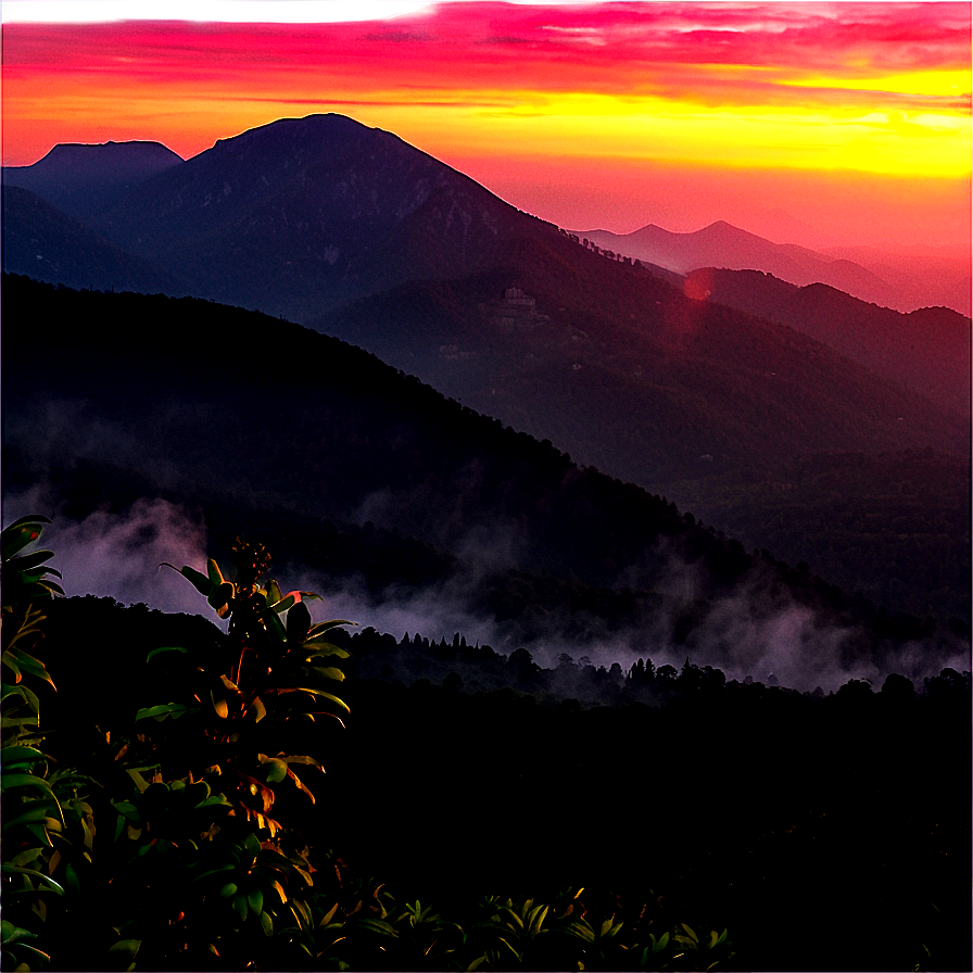 Mountain Sunrise PNG xld PNG with transparent background