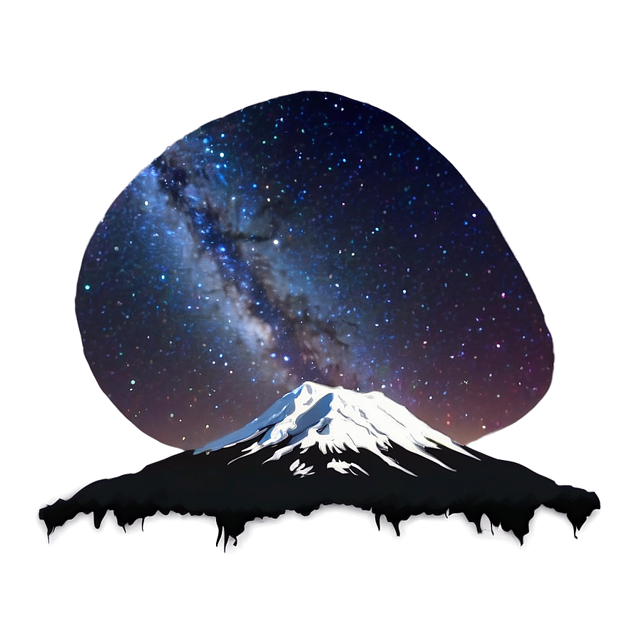 Mountain under Stars PNG wlt73 PNG with transparent background