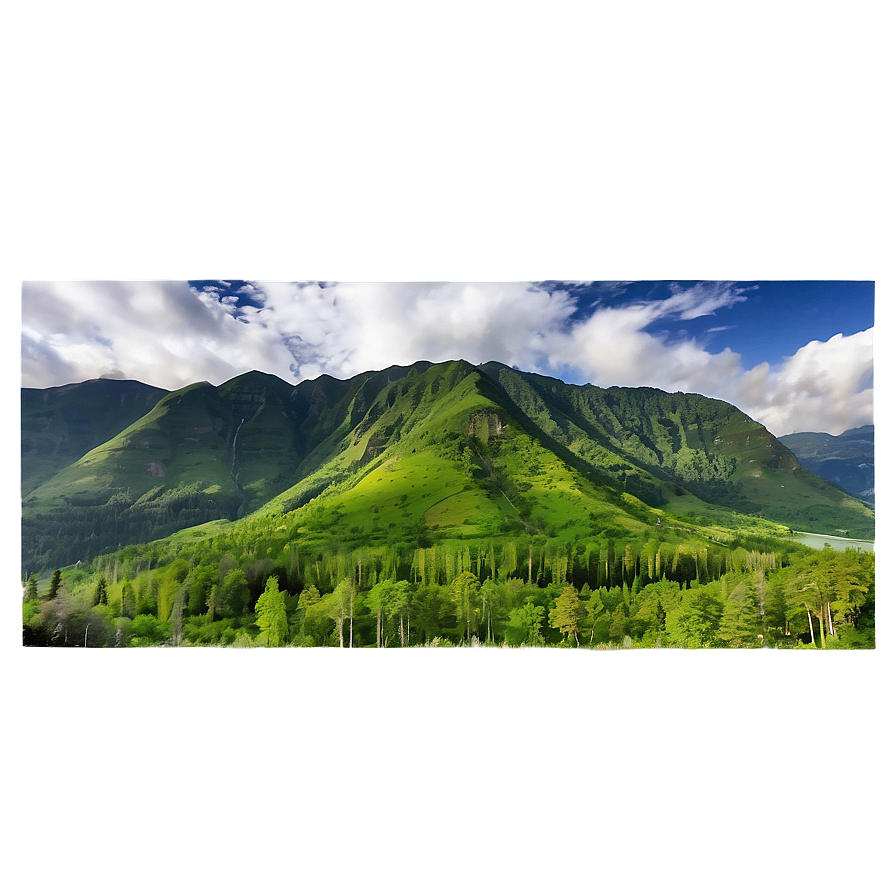 Mountain Vista Landscape PNG 74 PNG with transparent background
